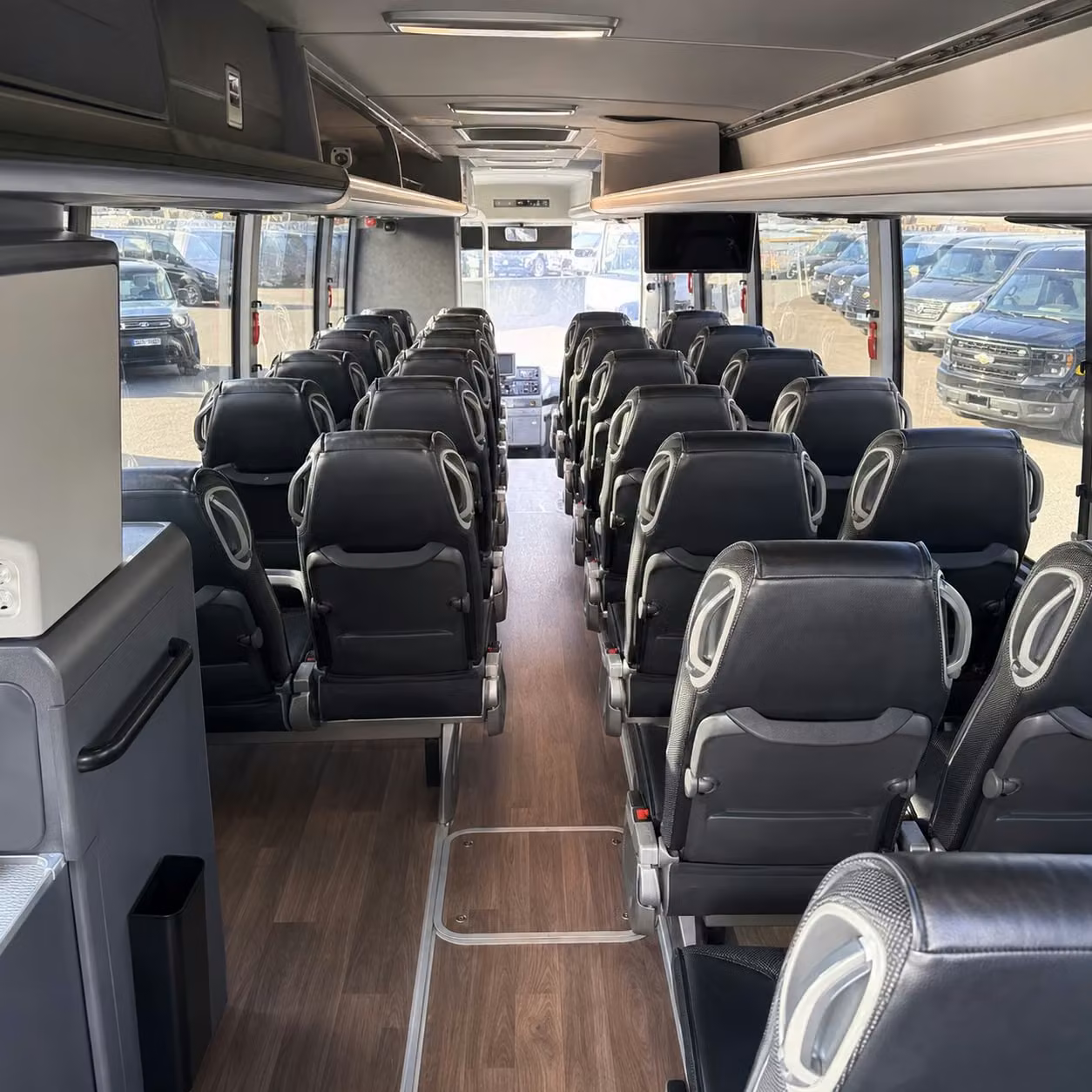 56 passenger charter bus interior