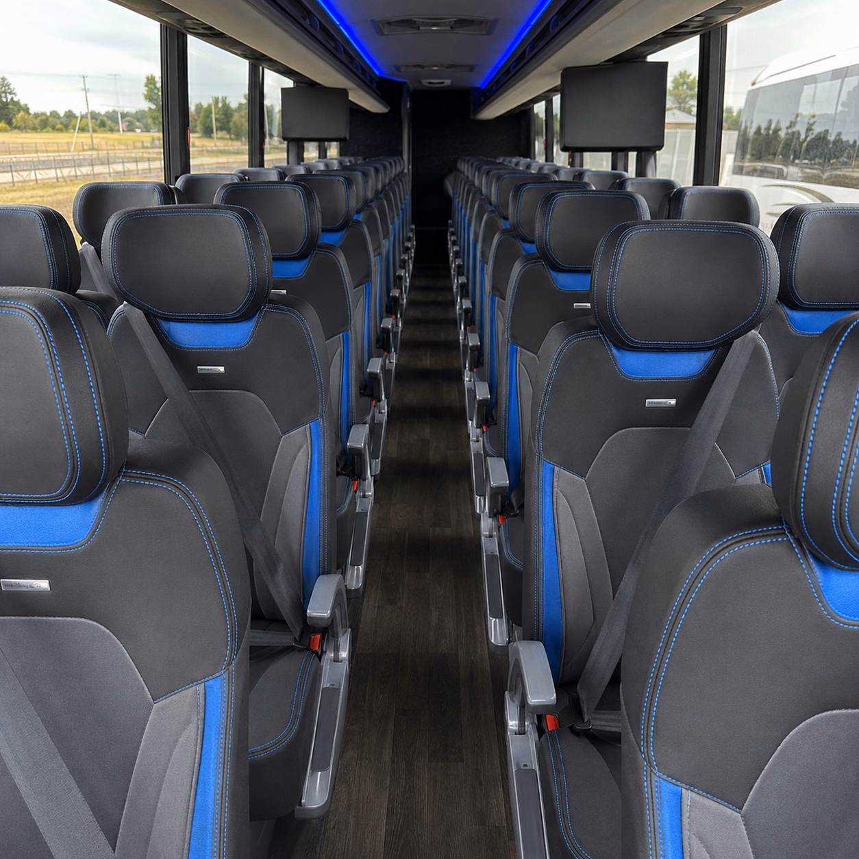 ventura charter bus rental interior